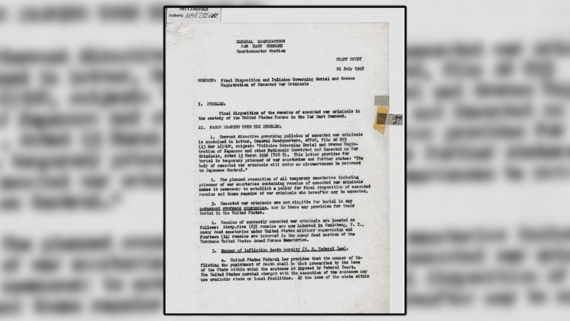 美檔案證二戰日本甲級戰犯骨灰撒海防崇拜