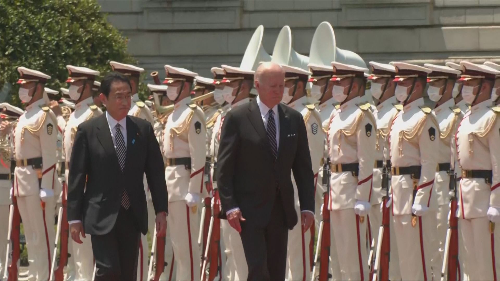 日本舉行儀式歡迎拜登到訪
