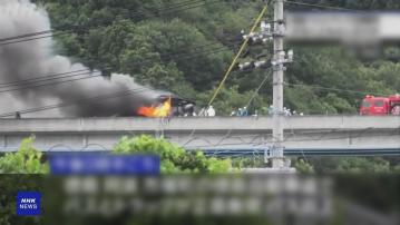 日本德島縣高速巴士與貨車相撞後起火　最少4人重傷
