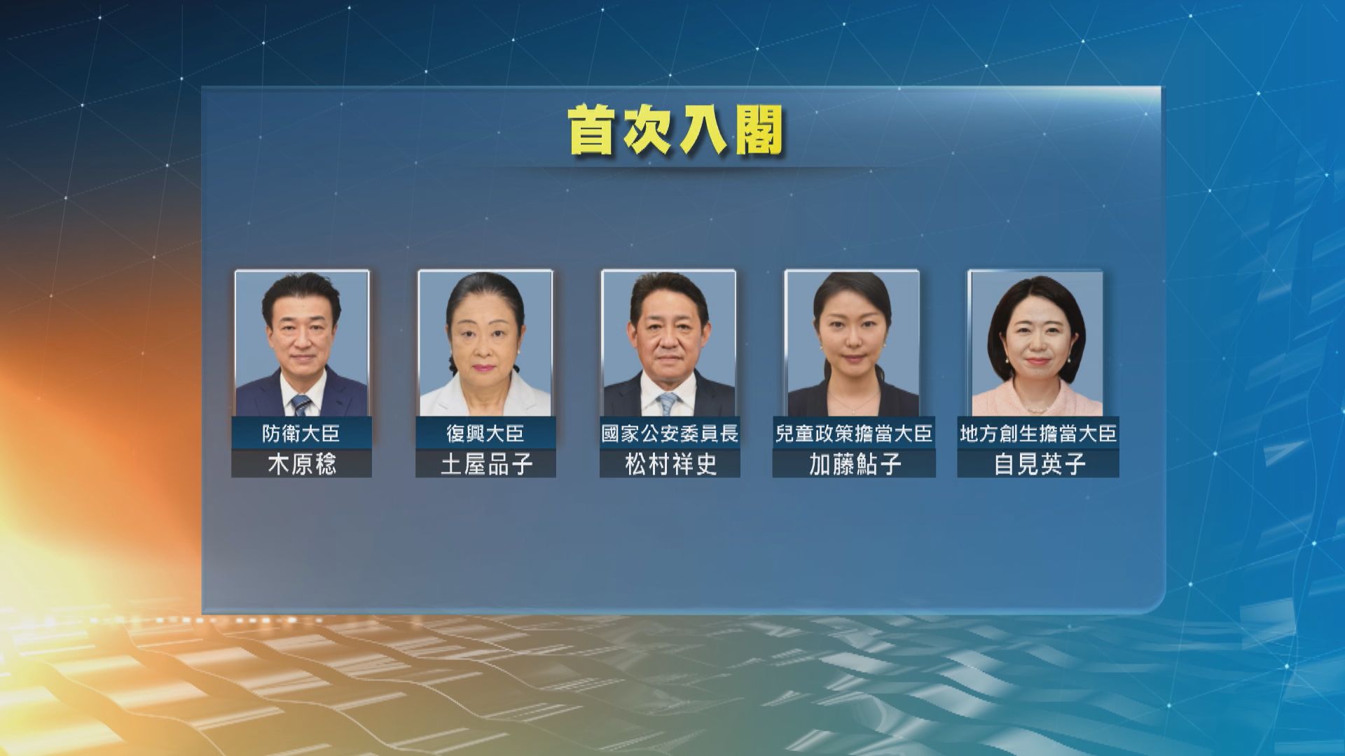 岸田文雄大幅改組內閣 外相及防相換人