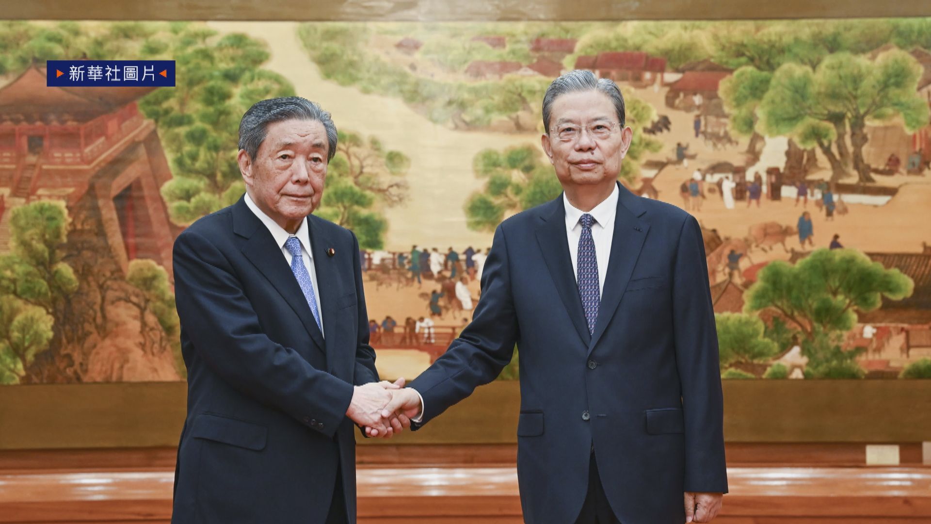 趙樂際與日中友好議員聯盟會長森山裕會面