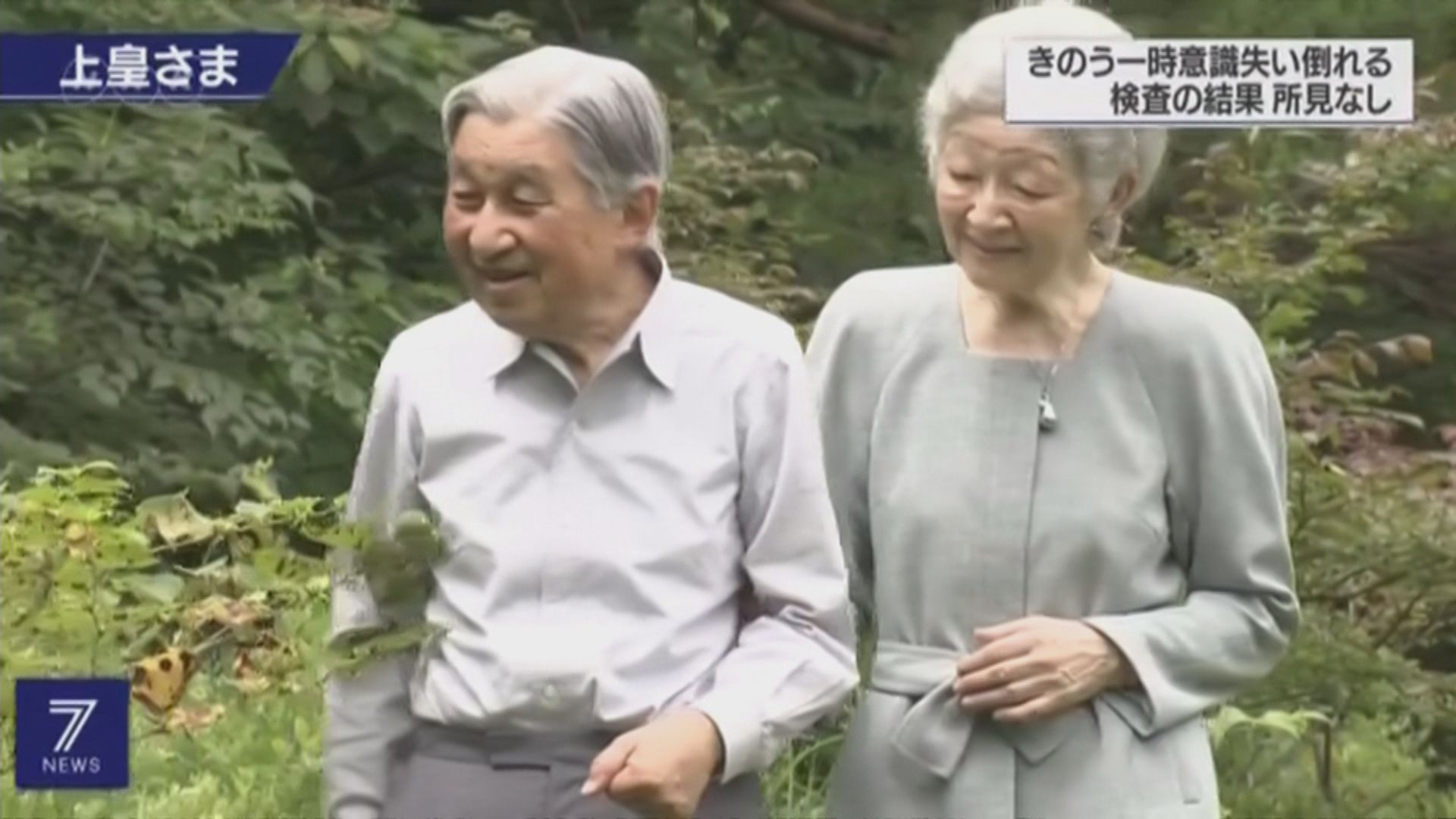 日本上皇明仁一度暈倒　到宮內廳醫院接受檢查