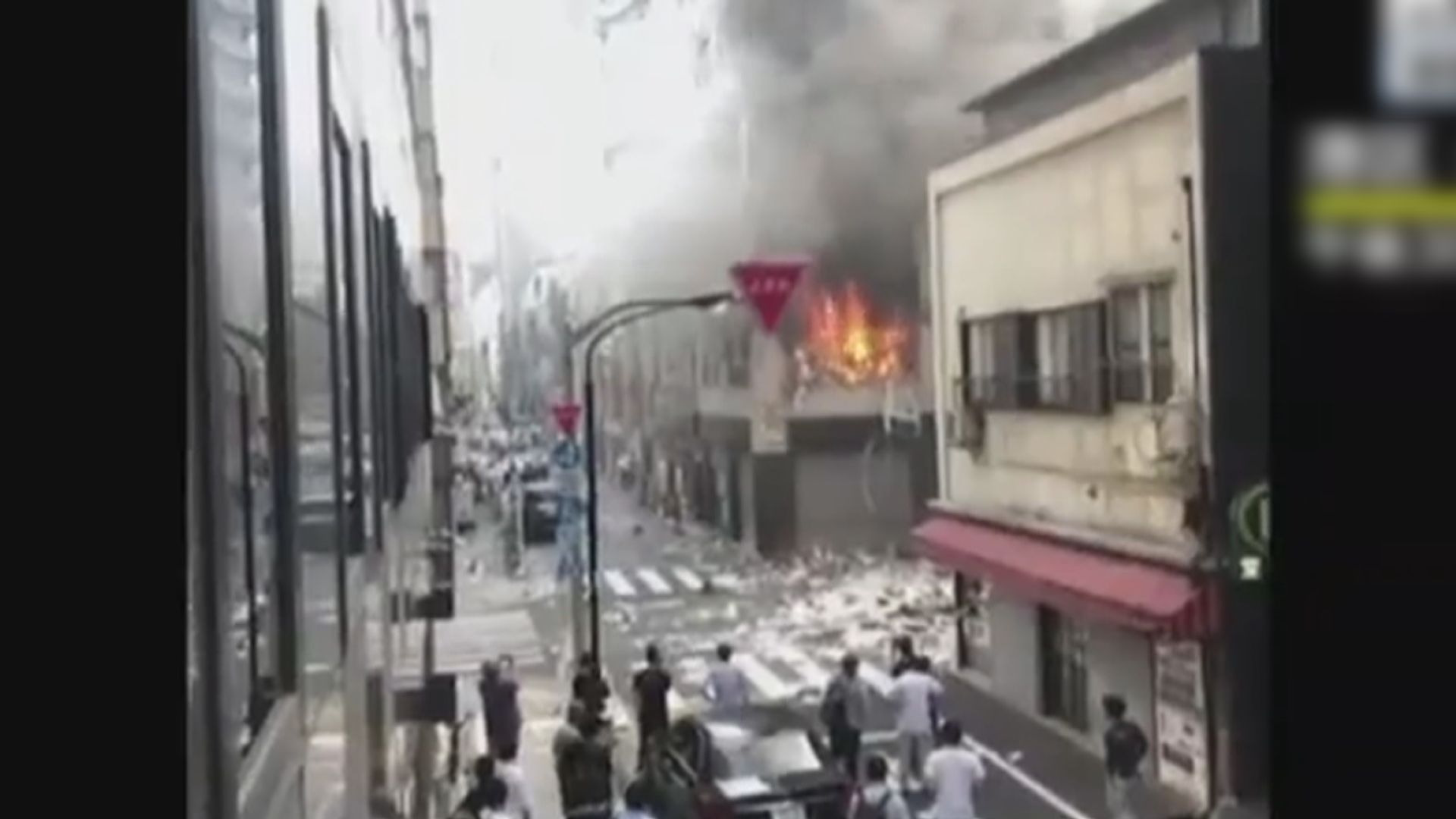 日本東京新橋據報有樓宇爆炸起火 至少四傷