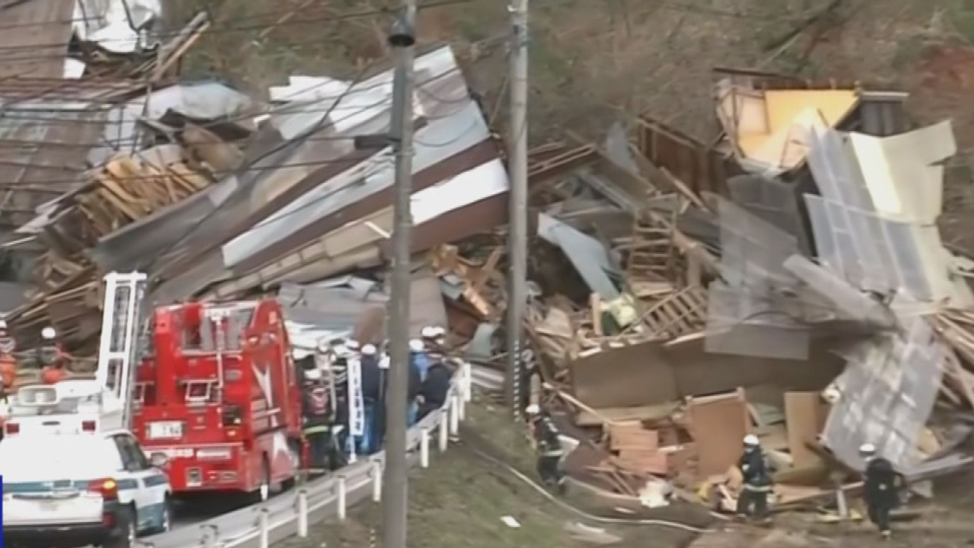 日本山形縣山泥傾瀉壓毀逾十間房屋　兩人獲救送院