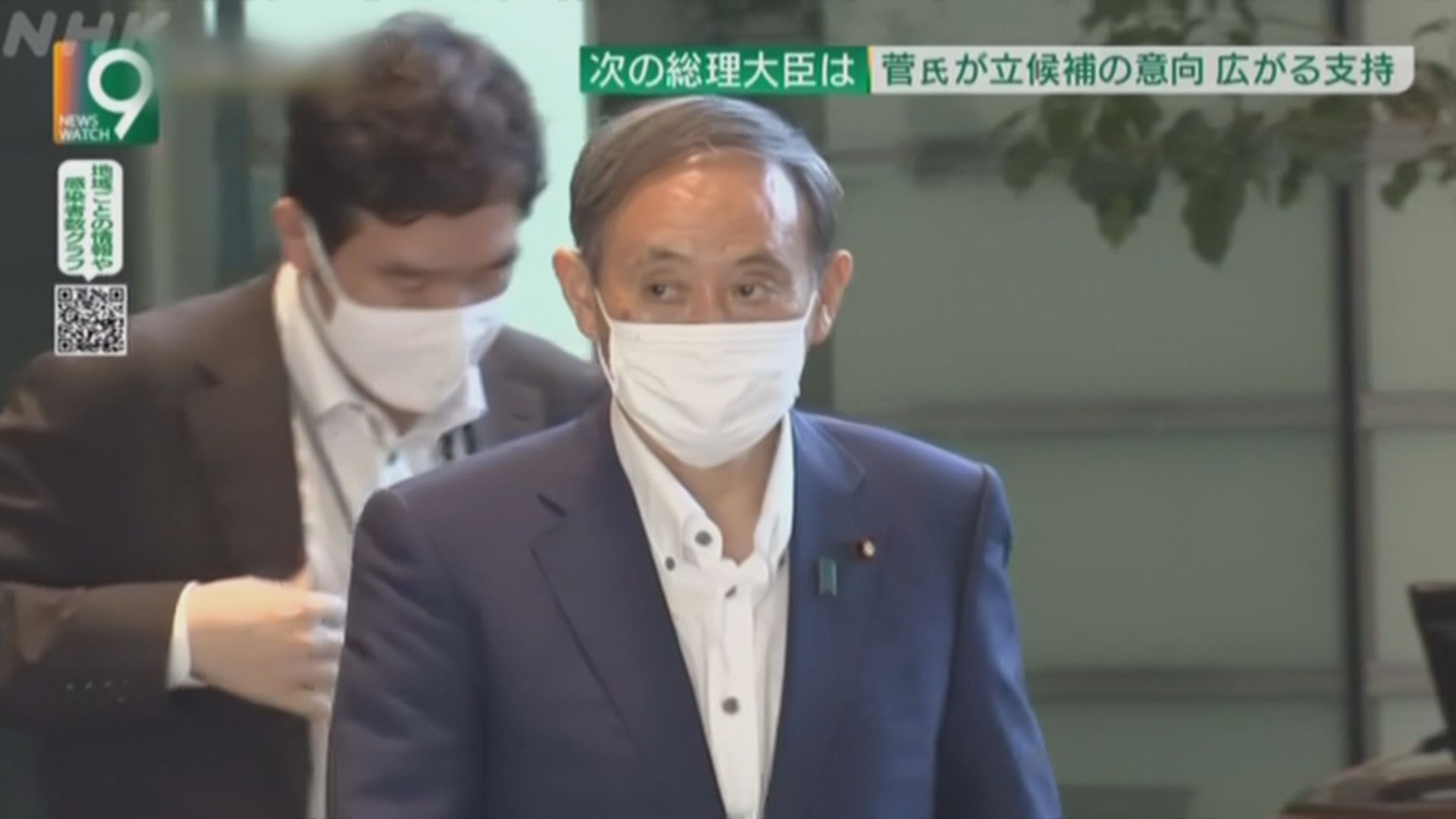 菅義偉獲黨內大部分派系支持勝算較大