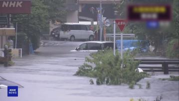 日本九州北部受溫濕氣流影響現暴雨　熊本縣多處水浸