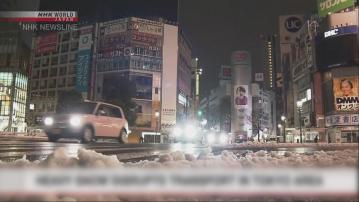 日本關東甲信地區大雪影響交通