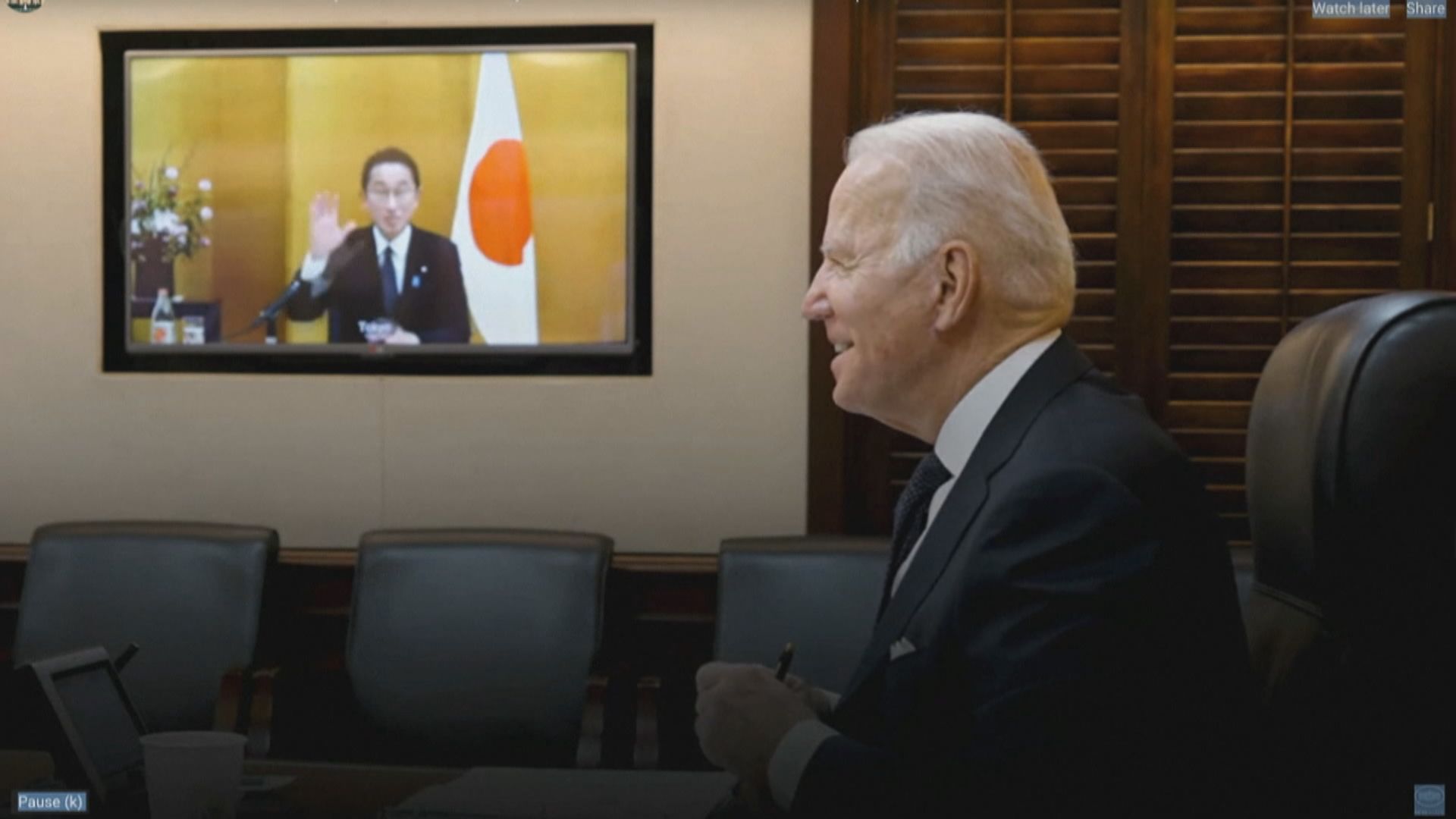 美日領袖視像峰會有多項涉華議題