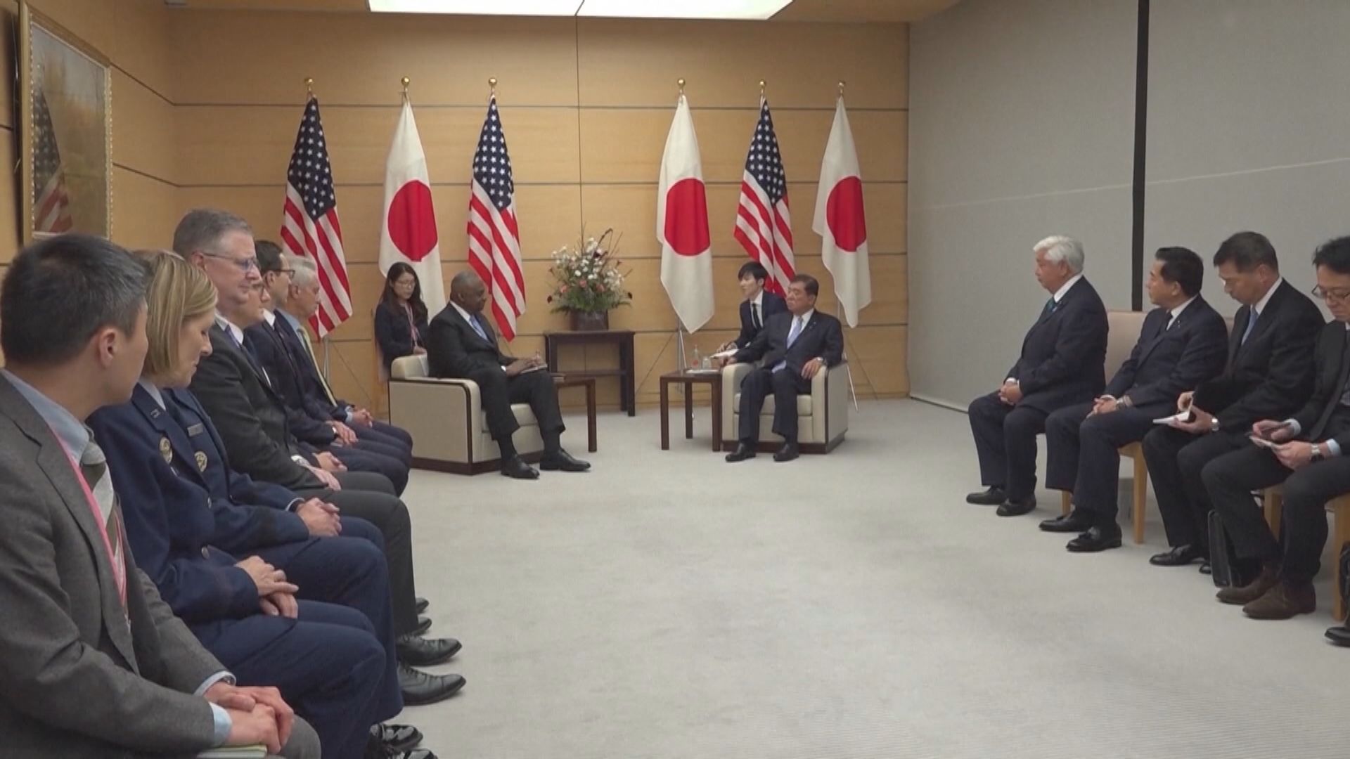 美國防長奧斯汀到訪日本　與首相石破茂會談