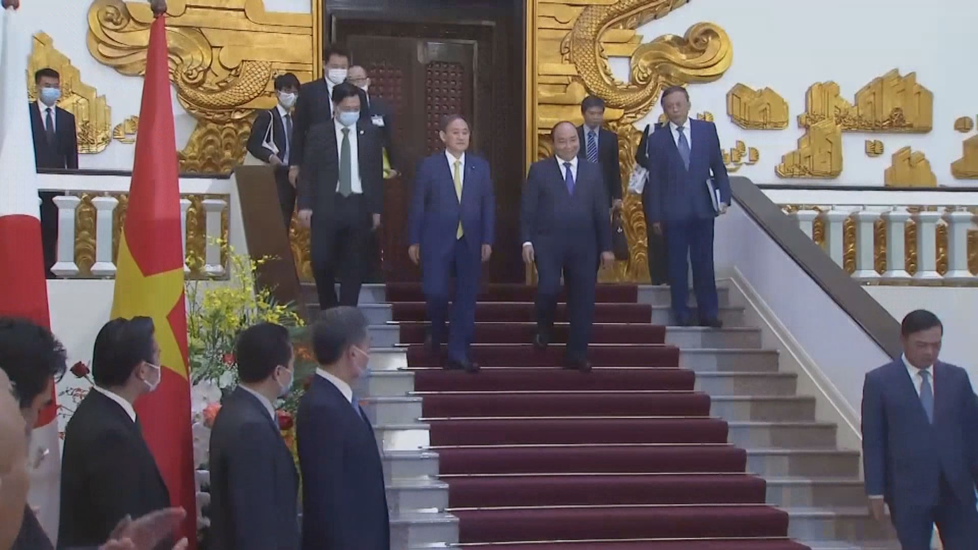 菅義偉晤阮春福　指堅決反對加劇南海緊張局勢行為