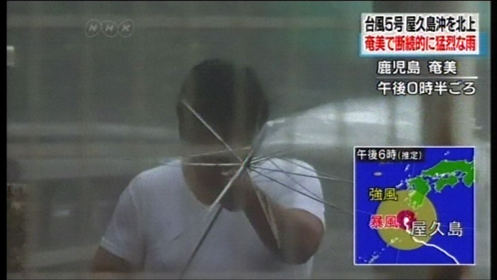 奧鹿吹襲九州　鹿兒島下暴雨