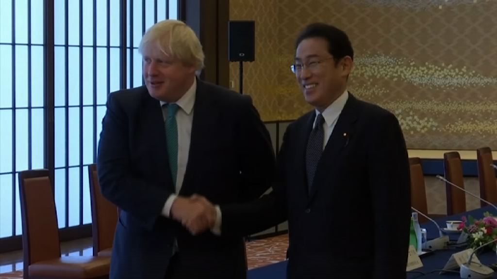 約翰遜訪日與外相討論北韓問題