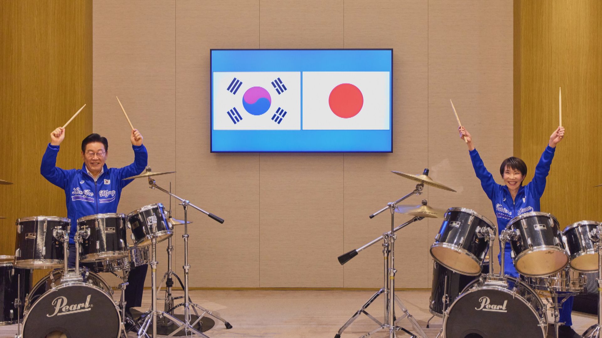 高市教李在明打爵士鼓　合奏《Golden》和 BTS《DYNAMITE》