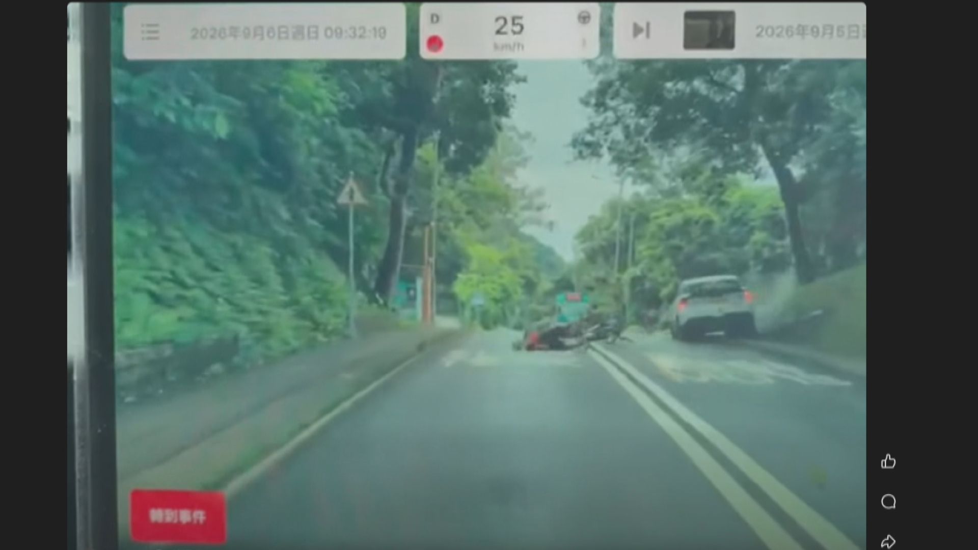 西貢九巴外勤私家車越線撞兩單車手