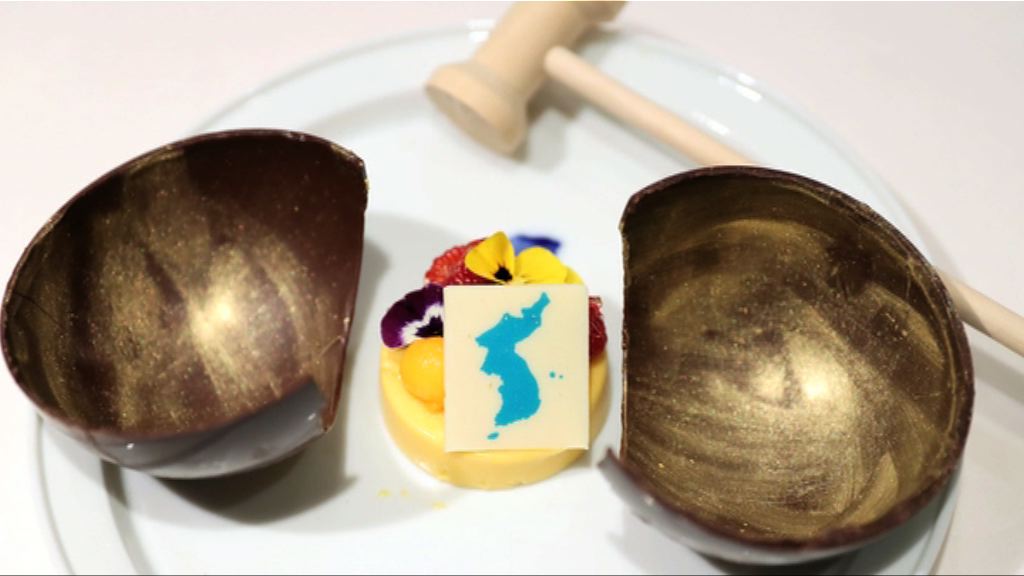 兩韓晚宴甜品裝飾涉獨島主權爭議