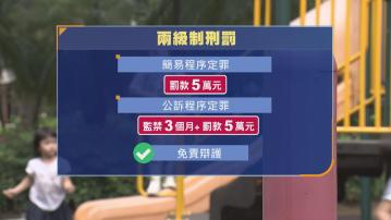 政府就強制舉報虐兒草案引入兩級制刑罰