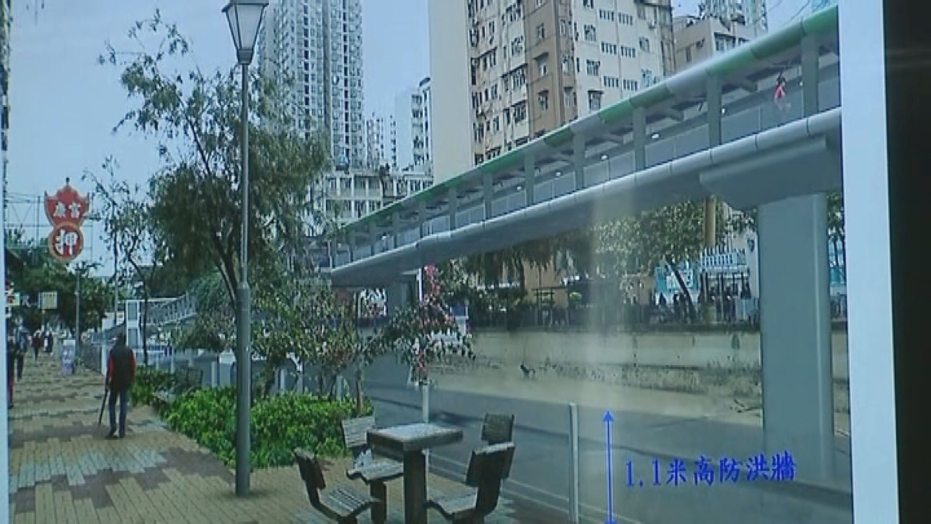 政府抽起財委會元朗17億行人天橋工程項目