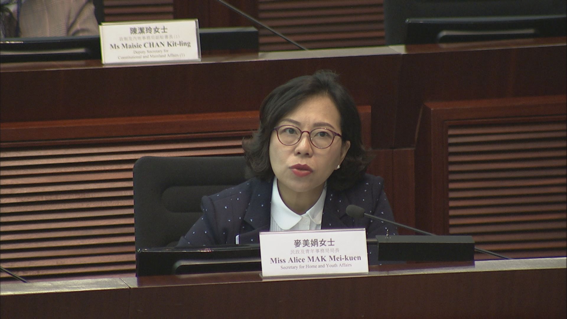 立法會議員倡區議會副主席由議員擔任　麥美娟稱官員會任署理主席