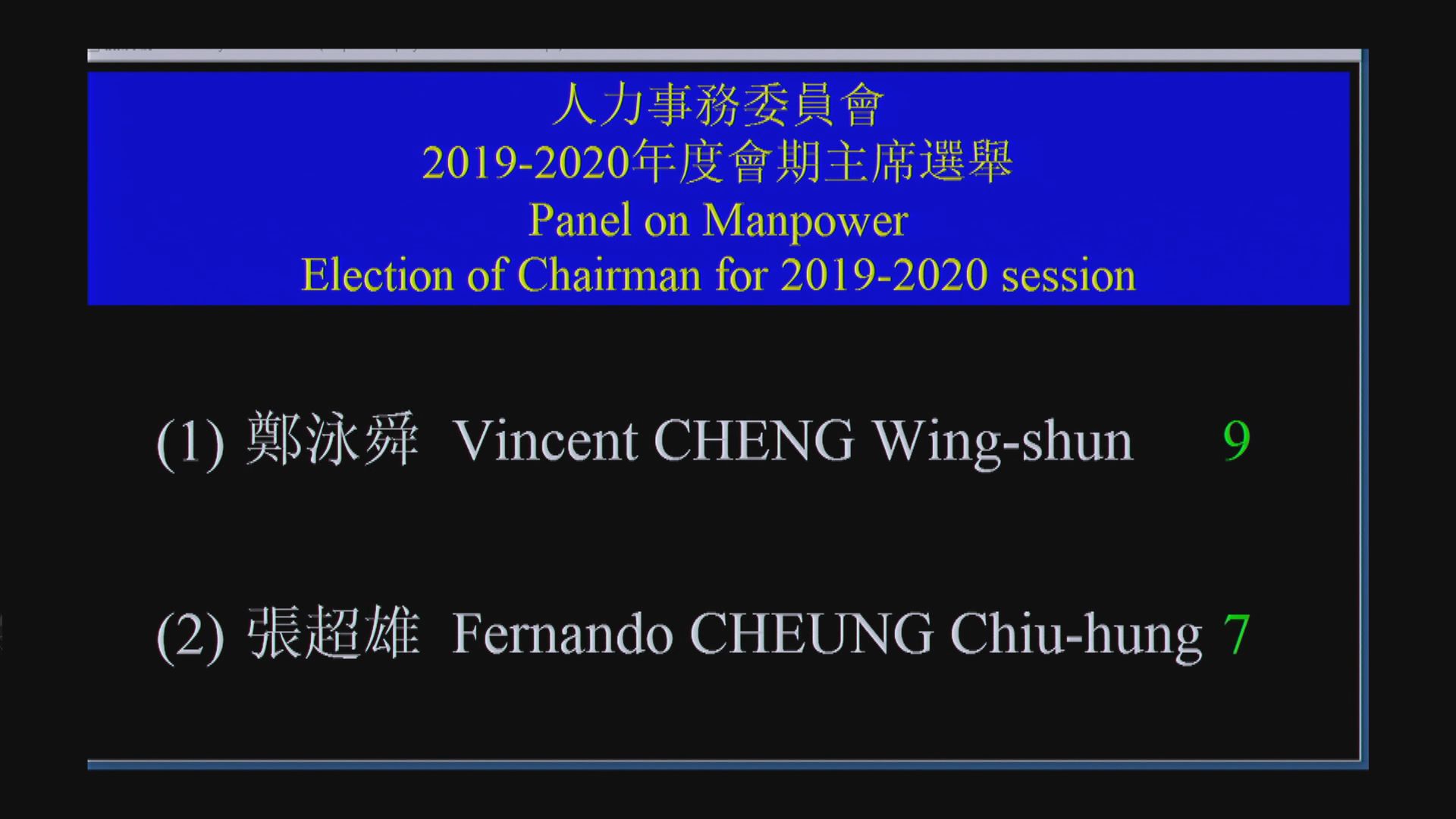 鄭泳舜當選人力事務委員會主席接替何啟明