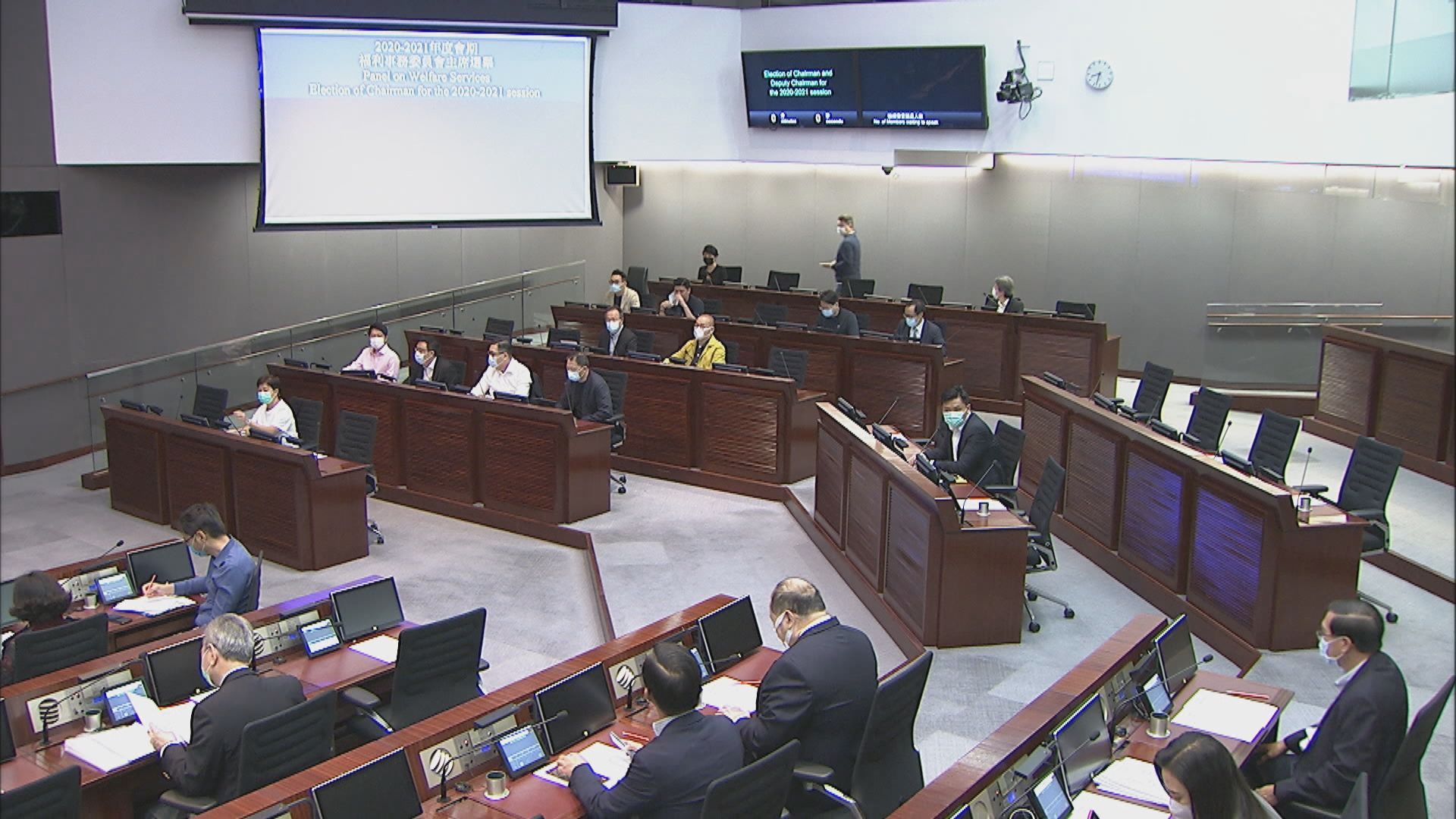 由建制派主持的事務委員會選舉全由建制派當選主席