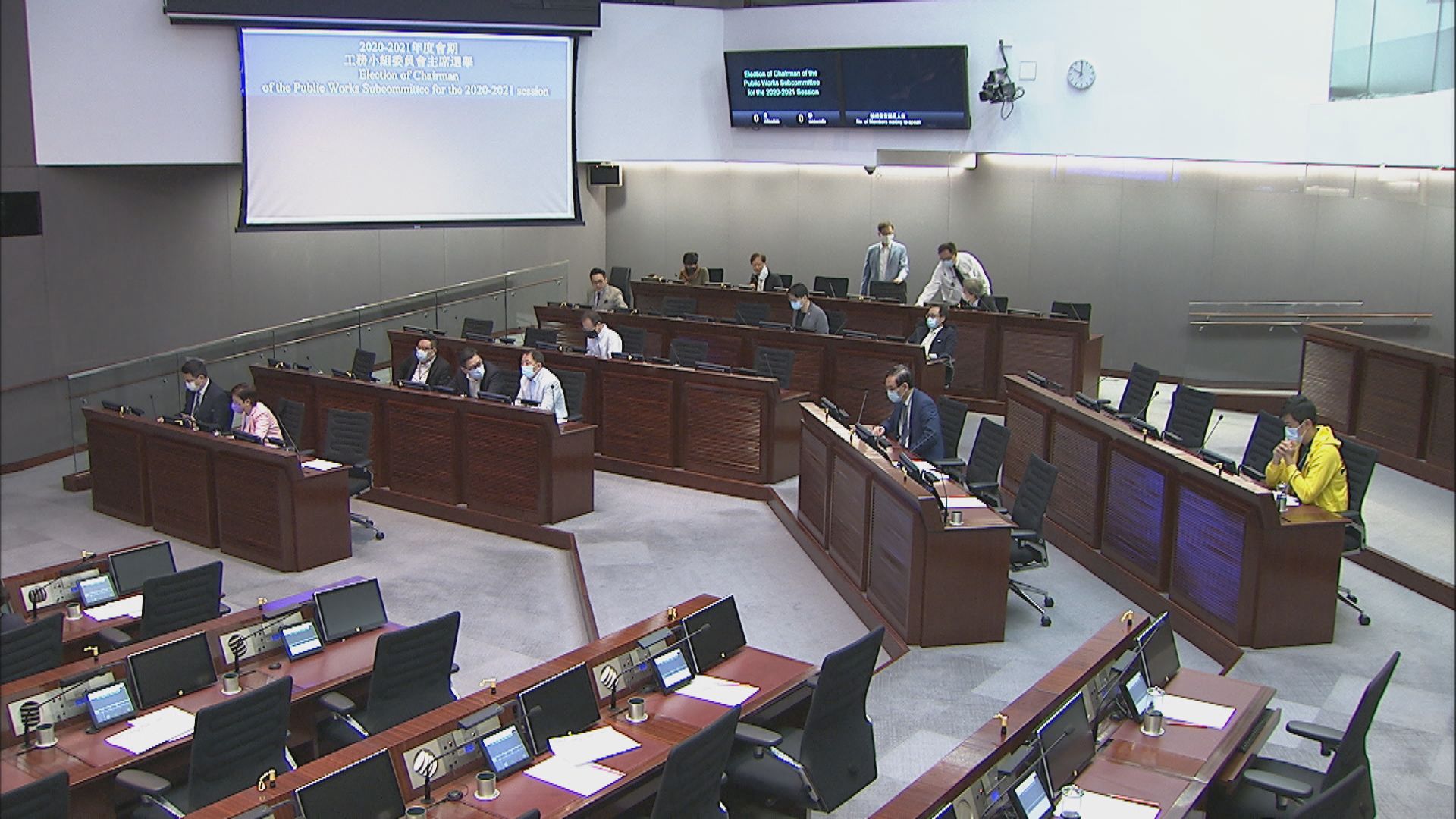 立會人事編制及工務小組委員會由建制派任正副主席