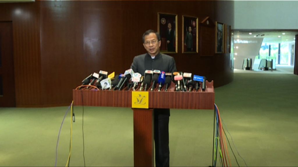 曾鈺成：有信心下周五三讀通過撥款條例草案