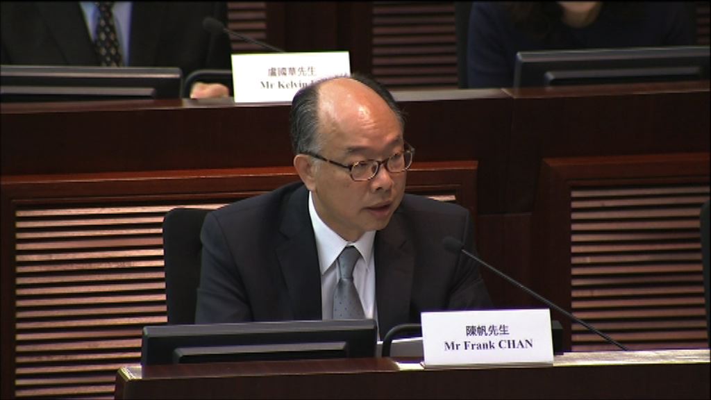 陳帆：已責成有關部門檢討八號幹線建造工程合約