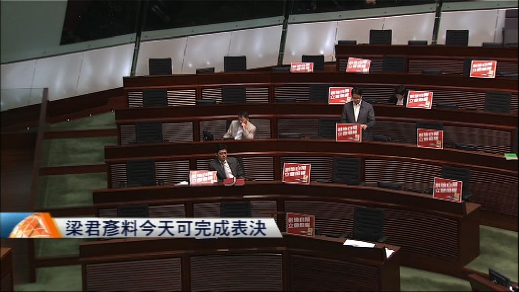 一地兩檢條例草案　梁君彥料今日可完成表決