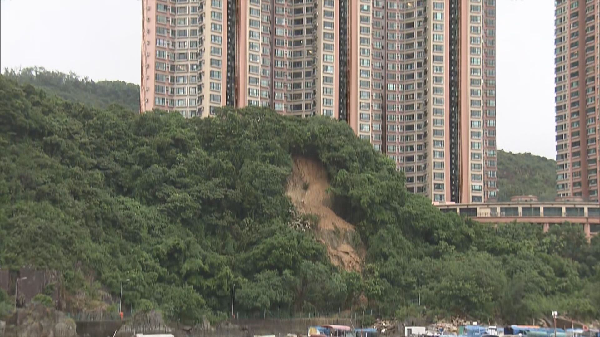 清水灣半島山坡山泥傾瀉