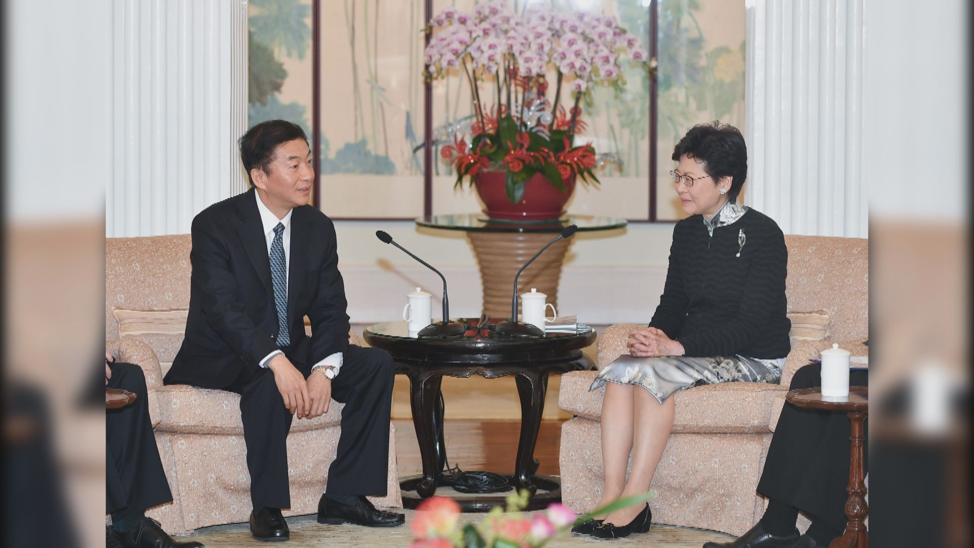 林鄭月娥歡迎駱惠寧出任中聯辦主任