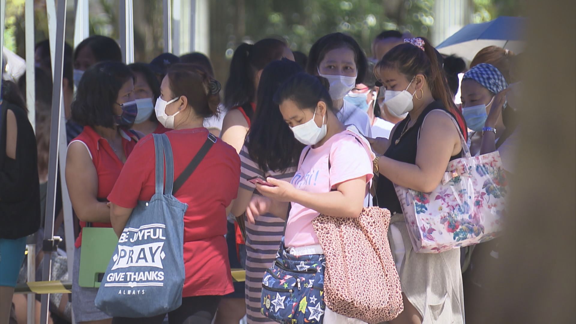 第二輪外傭強制檢測　排隊人數較上次少