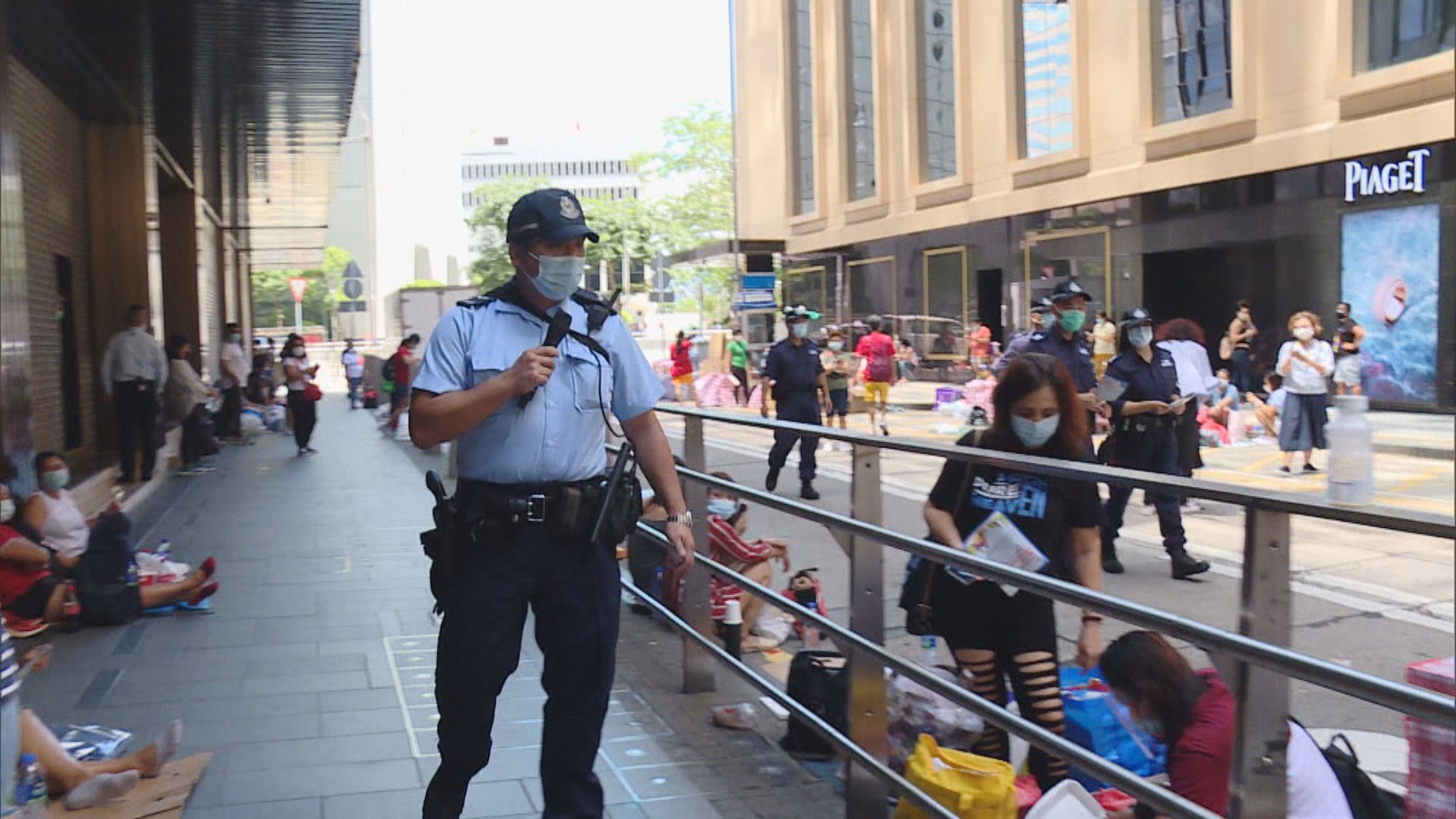 外傭放假聚集　警方加強巡邏執法