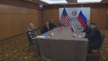 美國國務卿魯比奧與俄羅斯外長拉夫羅夫在馬來西亞會面