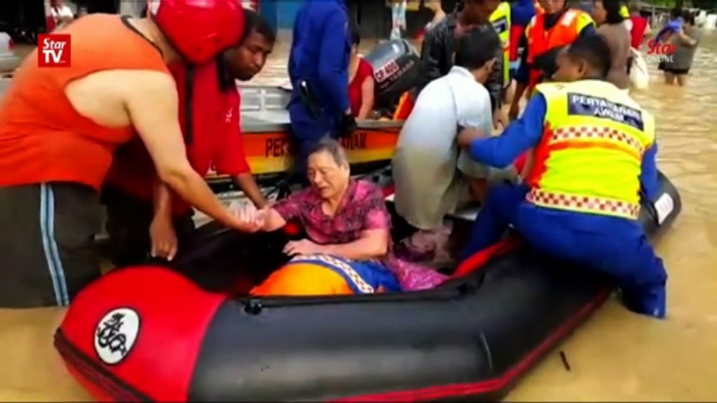 檳城暴雨成災廣泛地區水浸