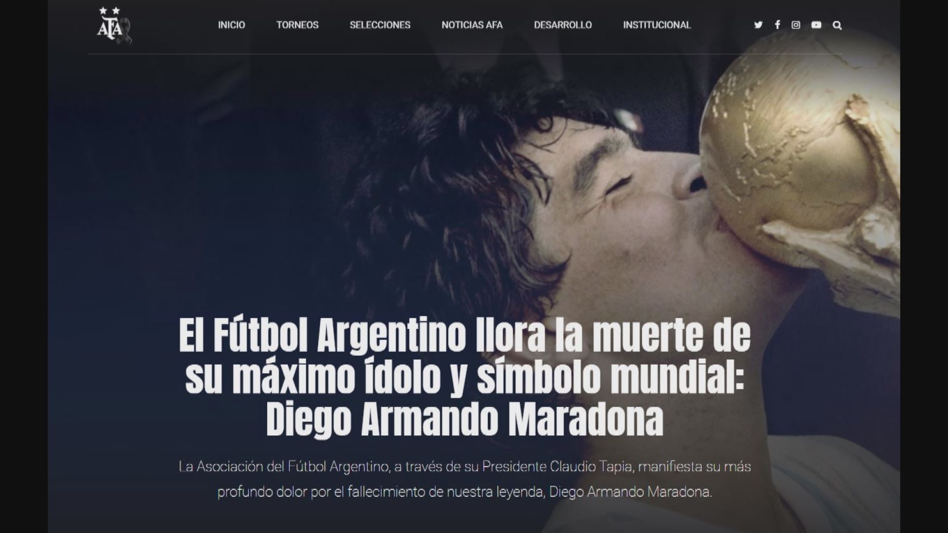 球王馬勒當拿逝世　阿根廷總統宣布全國哀悼三天