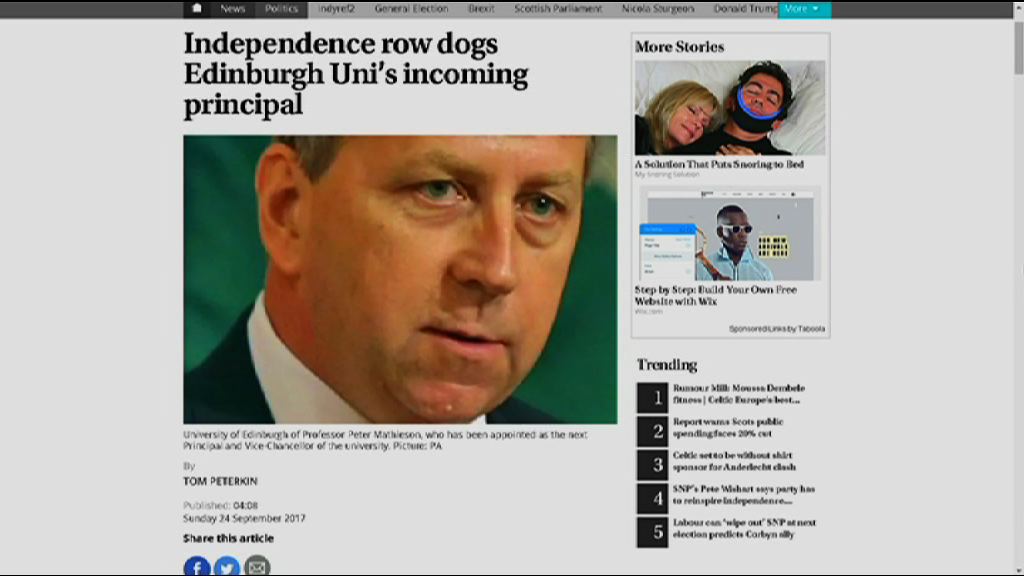 馬斐森：沒說過討論港獨是濫用言論自由