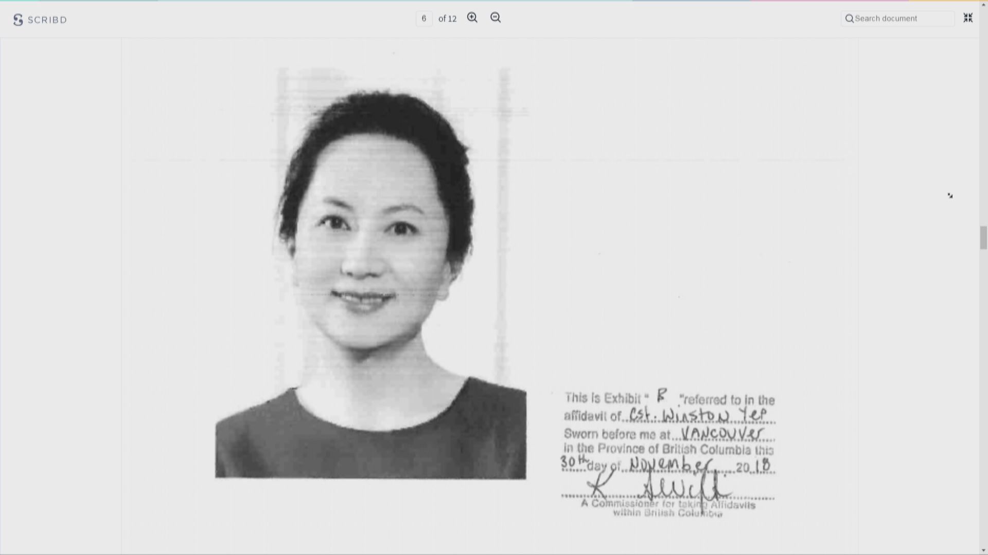 有學者質疑孟晚舟並非用最新發出的特區護照入境