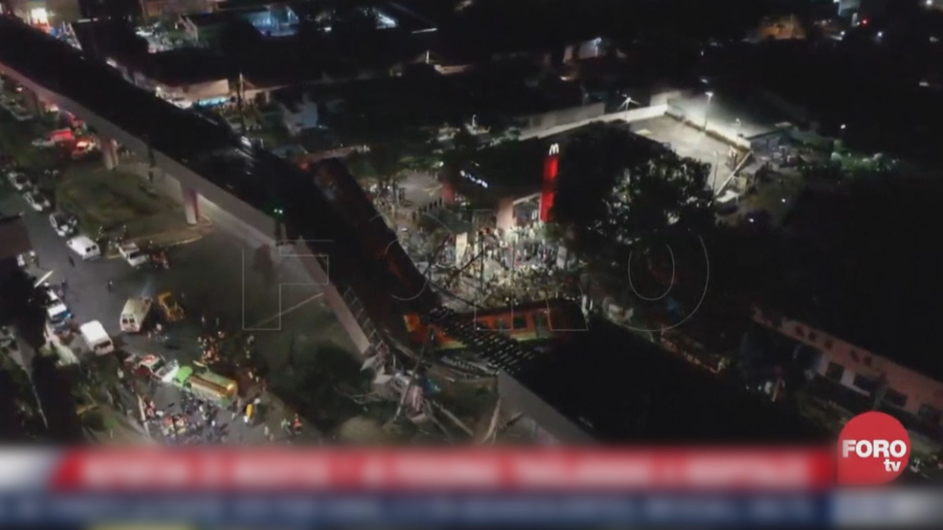 墨西哥城地鐵列車高處墮下　疑因架空天橋大樑柱坍塌