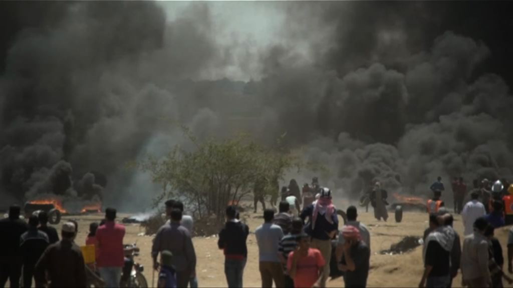 加沙邊境數萬人示威抗議美遷使館釀嚴重死傷