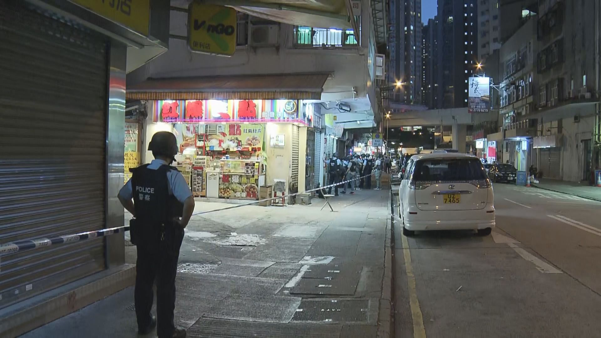 警旺角一大廈搜捕懷疑持槍男子