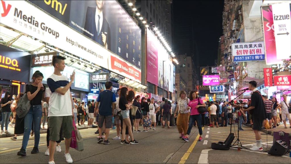 旺角行人專用區原為疏導人流變成表演者舞台 