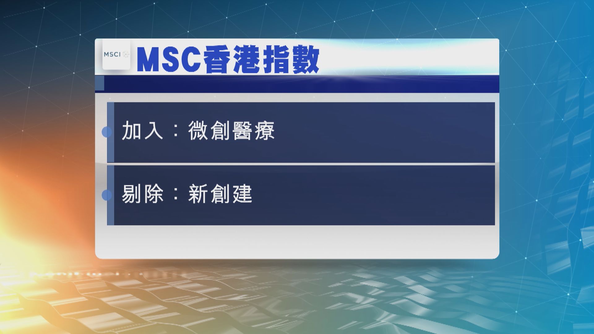 MSCI公布指數成分股季度檢討結果