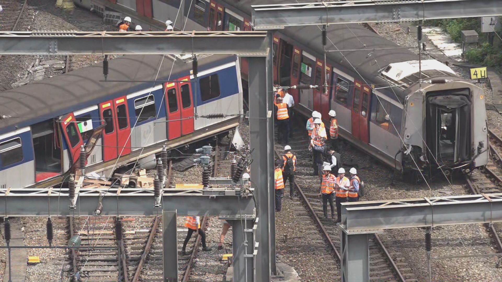 紅磡站出軌意外　港鐵調查指因軌枕損耗致兩條路軌軌距拉闊