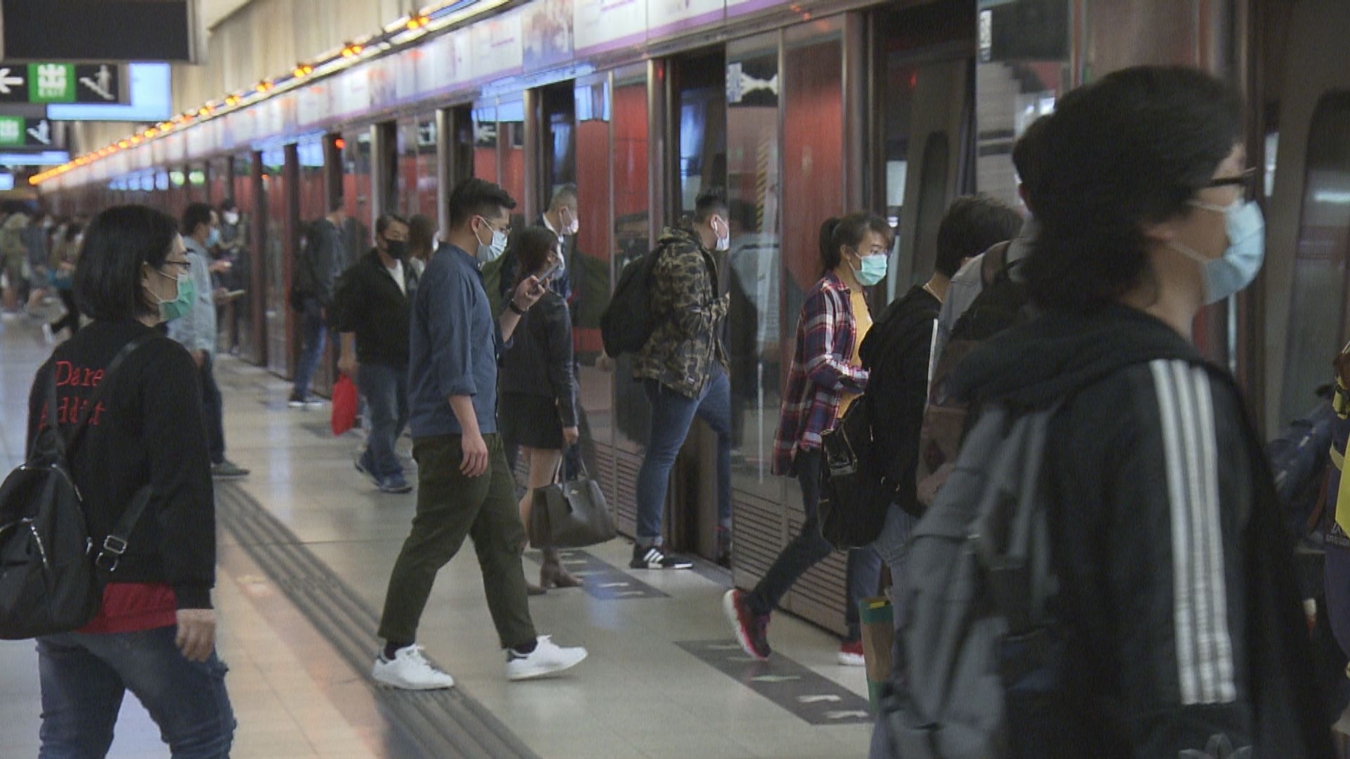 港鐵周三重新加密平日非繁忙時段、周末及公眾假期班次