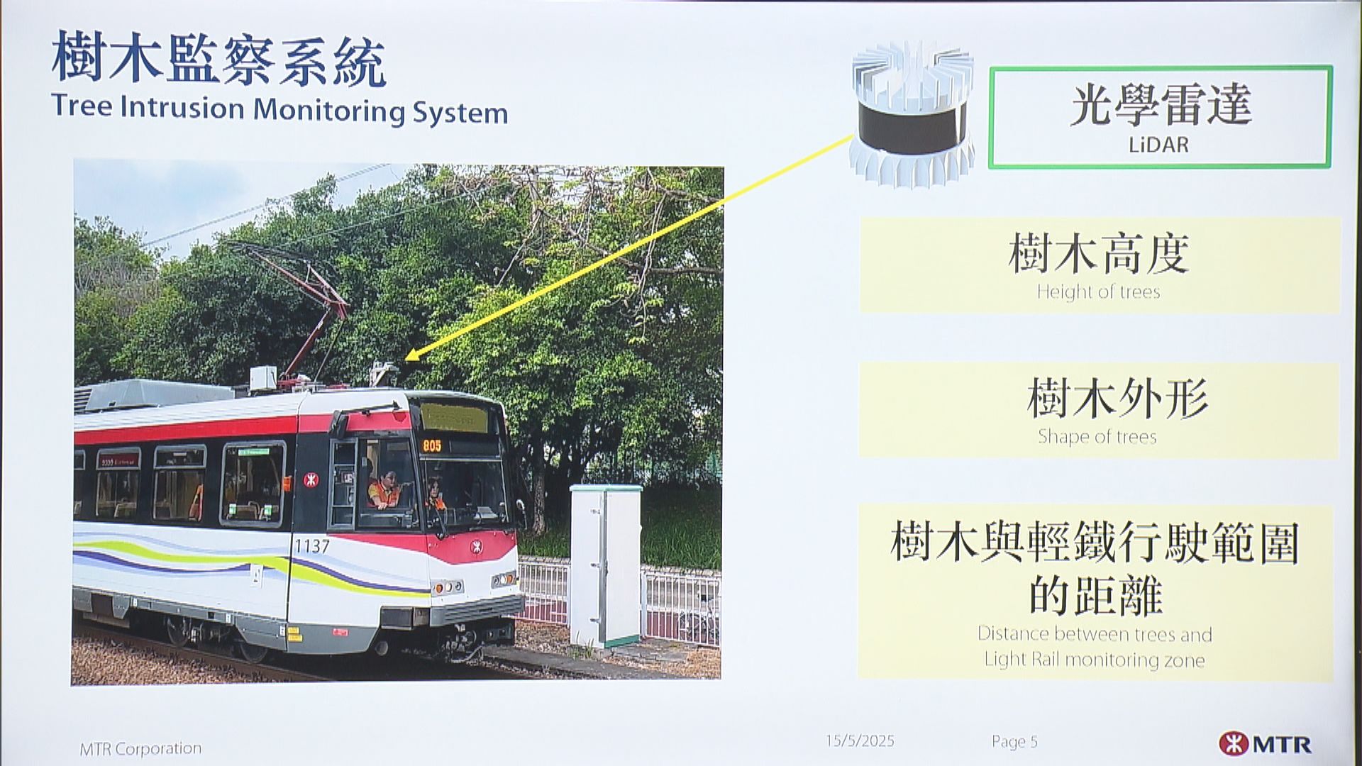 輕鐵加裝樹木監察系統　及早防範塌樹