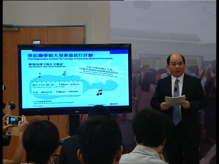 港鐵放寬大型樂器入閘限制