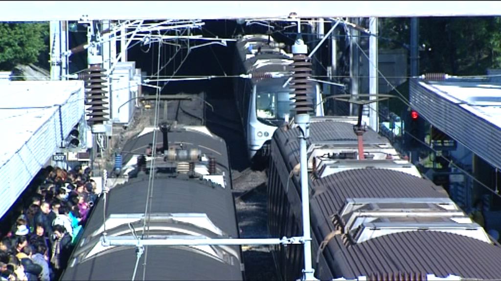 東鐵信號故障全綫癱瘓兩小時 接駁車站大排長龍乘客鼓譟