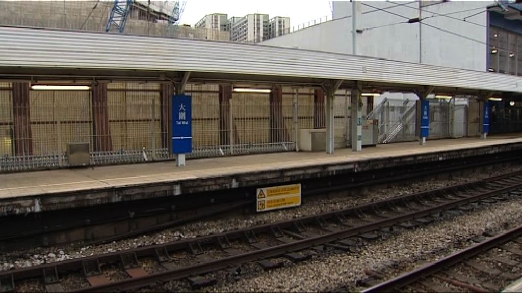 港鐵大圍站月台及電纜杆沉降　發展商停工