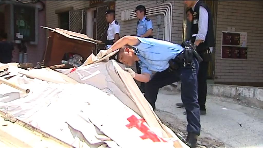 田心村謀殺案　警方派逾百人搜證