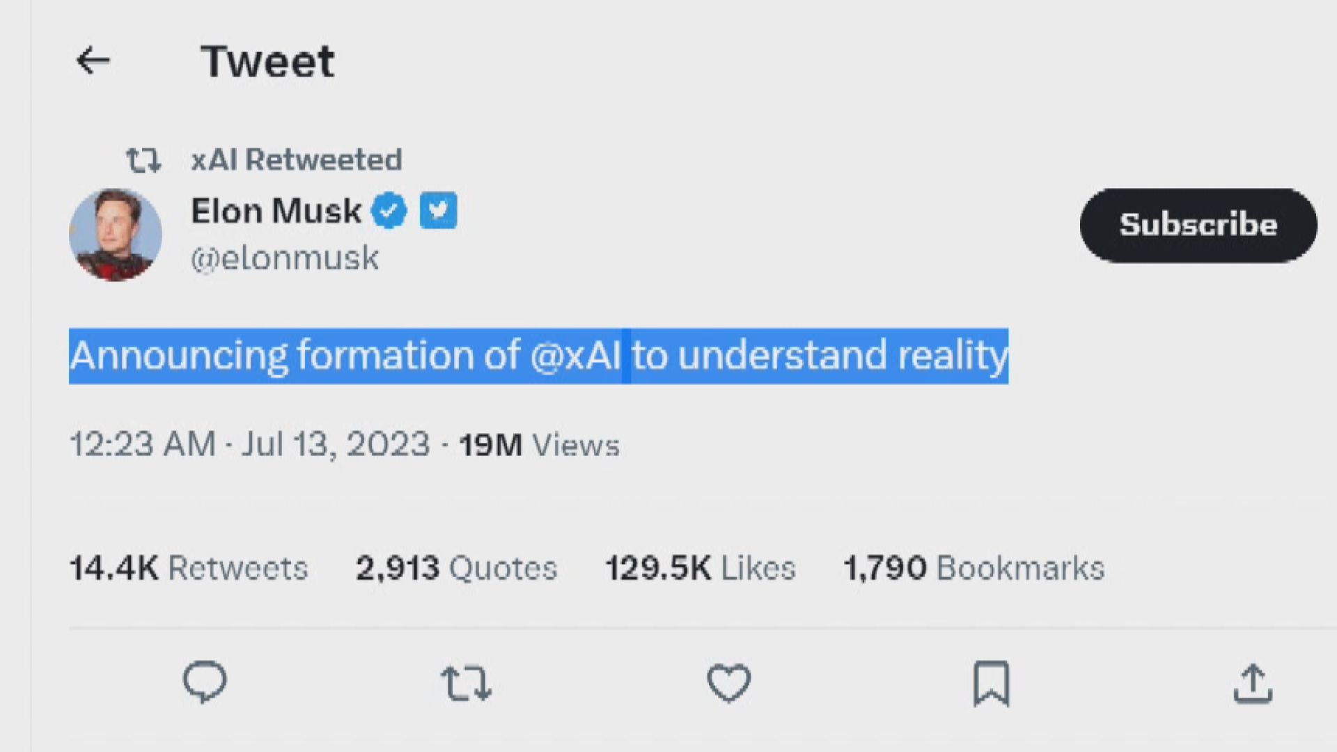馬斯克成立人工智能公司 中方願就AI安全治理加強交流